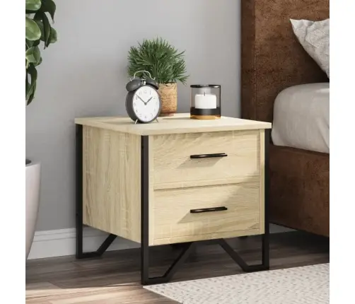 Naktsskapīši, 2 Gab., Ozolkoka, 40X41X40 Cm, Inženierijas Koks Vidaxl