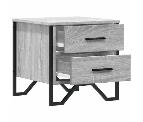 Naktsskapītis, Pelēka Ozolkoka, 40X41X40 Cm, Inženierijas Koks Vidaxl