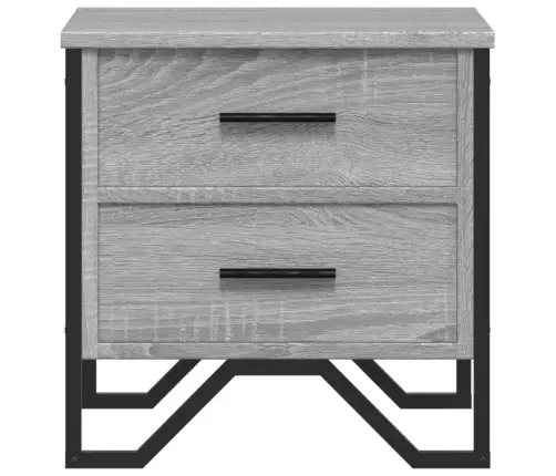 Naktsskapīši, 2 Gab., Pelēcīgi, 40X41X40 Cm, Inženierijas Koks Vidaxl