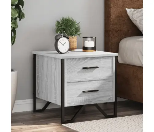 Naktsskapīši, 2 Gab., Pelēcīgi, 40X41X40 Cm, Inženierijas Koks Vidaxl