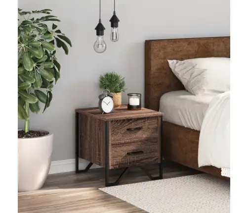 Naktsskapītis, Ozolkoka Krāsa, 40X41X40 Cm, Inženierijas Koks Vidaxl