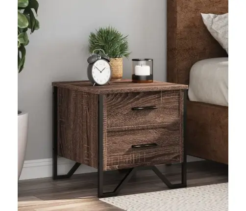 Öökapid 2 Tk, Pruun Tamm, 40X41X40 cm Tehispuit