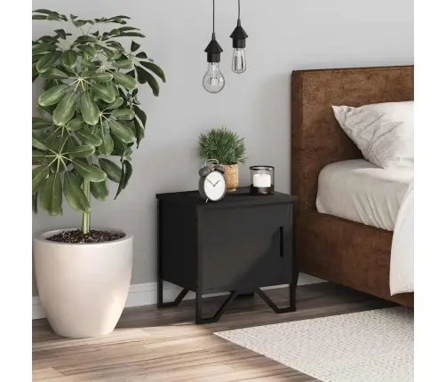 Naktsskapītis, Melns, 40X30X40 Cm, Skaidu Plāksne Vidaxl Naktsskapītis, Melns, 40X30X40 Cm, Skaidu Plāksne Vidaxl