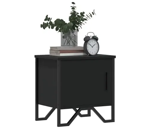 Naktsskapīši, 2 Gab., Melni, 40X30X40 Cm, Skaidu Plāksne Vidaxl