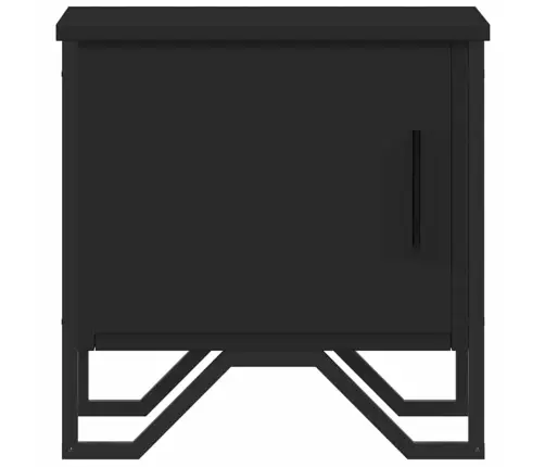 Naktsskapīši, 2 Gab., Melni, 40X30X40 Cm, Skaidu Plāksne Vidaxl