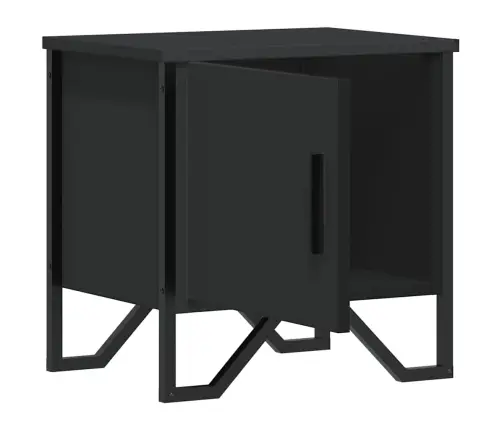 Naktsskapīši, 2 Gab., Melni, 40X30X40 Cm, Skaidu Plāksne Vidaxl