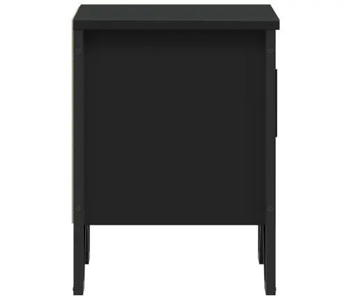 Naktsskapīši, 2 Gab., Melni, 40X30X40 Cm, Skaidu Plāksne Vidaxl