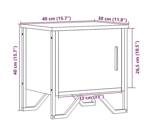 Naktsskapīši, 2 Gab., Melni, 40X30X40 Cm, Skaidu Plāksne Vidaxl