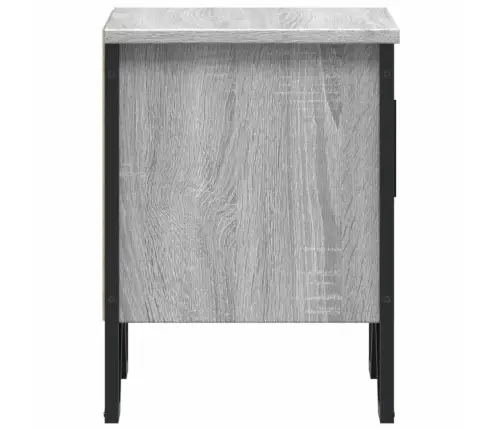 Naktinė Spintelė, Pilka Ąžuolo, 40X30X40cm Apdirbta Mediena
