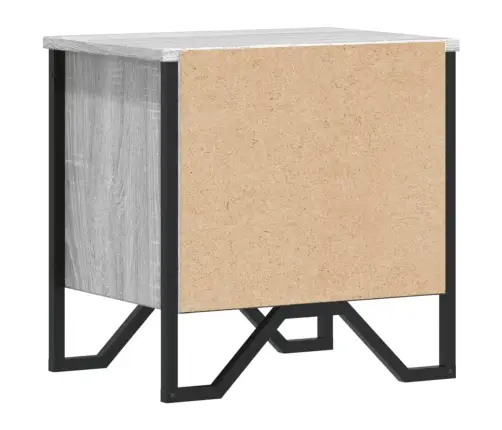 Naktinė Spintelė, Pilka Ąžuolo, 40X30X40cm Apdirbta Mediena