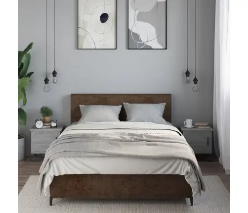 Naktsskapīši, 2 Gab., Pelēcīgi, 40X30X40 Cm, Inženierijas Koks Vidaxl