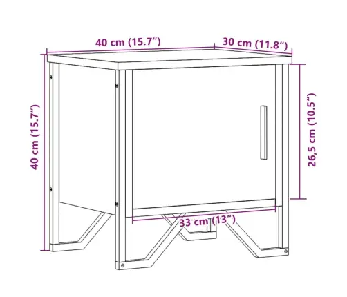 Naktsskapīši, 2 Gab., Pelēcīgi, 40X30X40 Cm, Inženierijas Koks Vidaxl