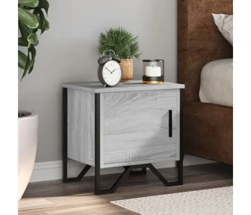 Naktsskapīši, 2 Gab., Pelēcīgi, 40X30X40 Cm, Inženierijas Koks Vidaxl