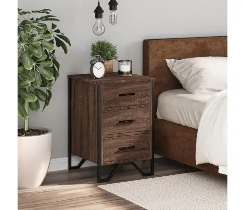 Naktinė Spintelė, Ruda Ąžuolo, 40X41X60cm Apdirbta Mediena
