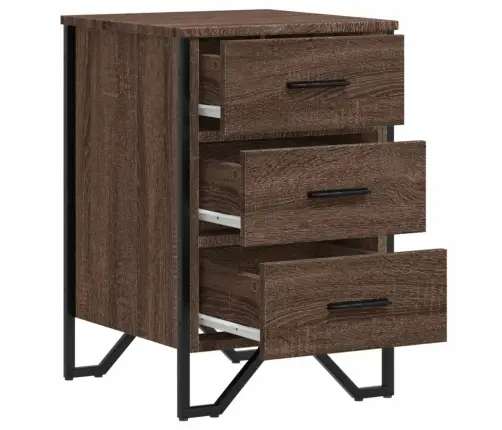 Naktinė Spintelė, Ruda Ąžuolo, 40X41X60cm Apdirbta Mediena