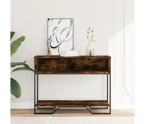 Konsolinis Staliukas, Dūminio Ąžuolo, 100X35X74,5cm Mediena