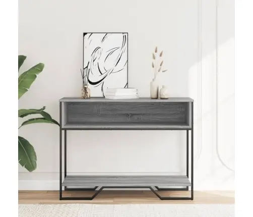 Konsoles Galdiņš, Pelēcīgs, 100X35X74,5 Cm, Inženierijas Koks Vidaxl