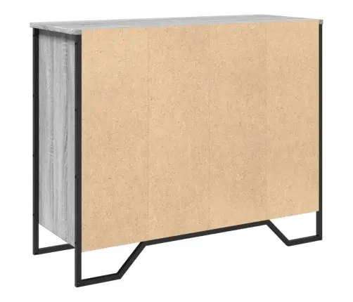 Kumode, Pelēka Ozolkoka, 91X35,5X74,5 Cm, Inženierijas Koks Vidaxl