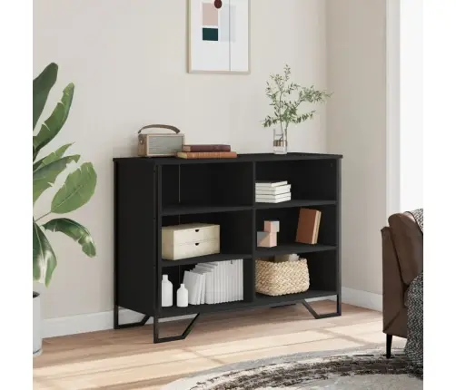 Kumode, Melna, 101X35,5X74,5 Cm, Inženierijas Koks Vidaxl