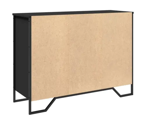 Kumode, Melna, 101X35,5X74,5 Cm, Inženierijas Koks Vidaxl