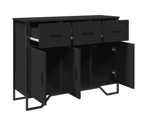 Kumode, Melns, 97X32,5X74,5 Cm, Inženierijas Koks Vidaxl