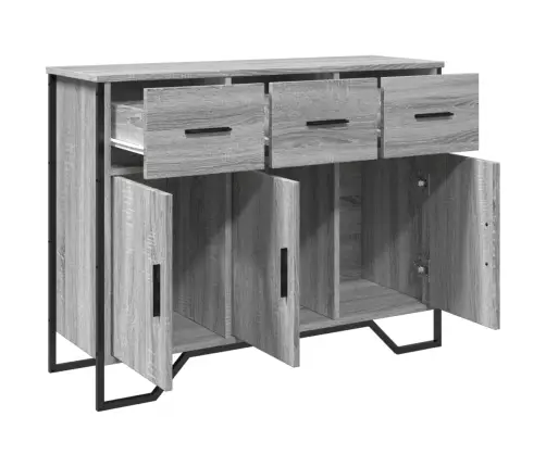 Šoninė Spintelė, Pilka Ąžuolo, 97X32,5X74,5cm Apdirbta Mediena