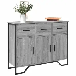 Kumode, Pelēka Ozolkoka, 97X32,5X74,5 Cm, Inženierijas Koks Vidaxl
