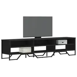Tv Plaukts, Melns, 180X34X41 Cm, Inženierijas Koks Vidaxl