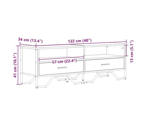 Televizoriaus Spintelė, Juoda, 122X34X41cm Apdirbta Mediena Televizoriaus Spintelė, Juoda, 122X34X41cm Apdirbta Mediena