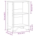 Raamatualus, Hall Sonoma Tamm, 50X31X74,5 cm Tehispuit