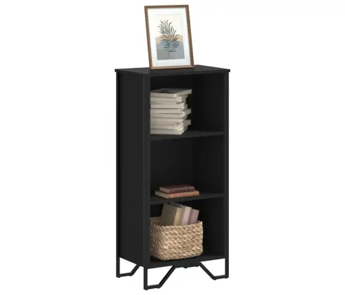 Grāmatplaukts, Melns, 50X31X106 Cm, Inženierijas Koks Vidaxl