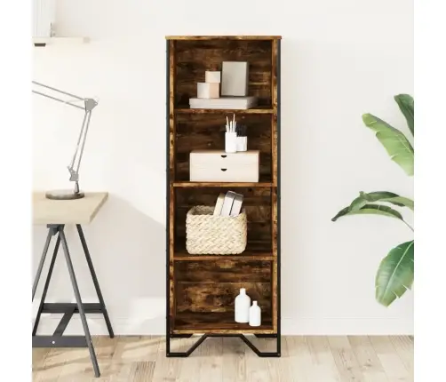 Grāmatplaukts, Ozola Krāsa, 50X31X137,5 Cm, Inženierijas Koks Vidaxl