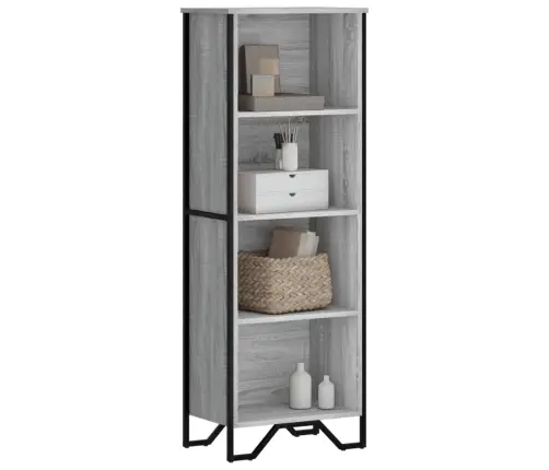 Knygų Spinta, Pilka Ąžuolo, 50X31X137,5cm Apdirbta Mediena