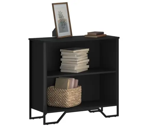 Grāmatplaukts, Melns, 80X31X74,5 Cm, Inženierijas Koks Vidaxl