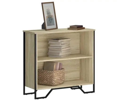 Knygų Spinta, Sonoma Ąžuolo, 80X31X74,5cm Apdirbta Mediena