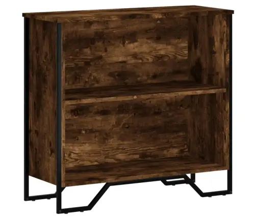 Knygų Spinta, Dūminio Ąžuolo, 80X31X74,5cm Apdirbta Mediena