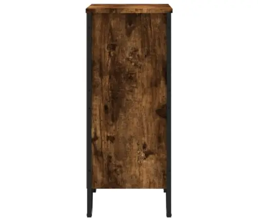 Knygų Spinta, Dūminio Ąžuolo, 80X31X74,5cm Apdirbta Mediena