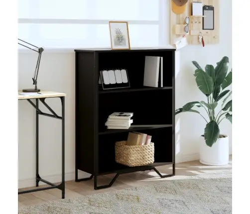 Raamaturiiul, Must, 80X31X106 cm Tehispuit