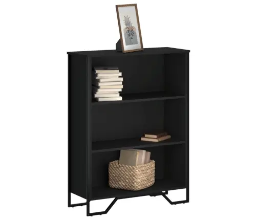 Raamaturiiul, Must, 80X31X106 cm Tehispuit