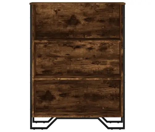 Knygų Spinta, Dūminio Ąžuolo, 80X31X106cm Apdirbta Mediena