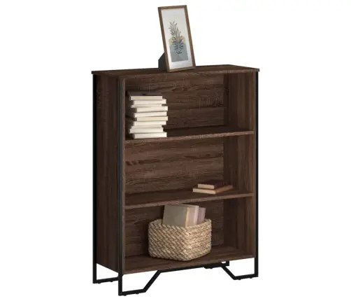 Raamatualus, Pruun Tamm, 80X31X106 cm Tehispuit