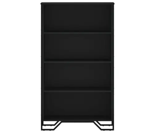 Knygų Spinta, Juodos Spalvos, 80X31X137,5cm Apdirbta Mediena
