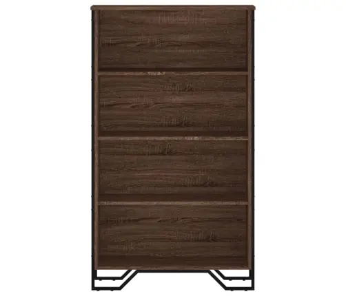 Knygų Spinta, Ruda Ąžuolo, 80X31X137,5cm Apdirbta Mediena