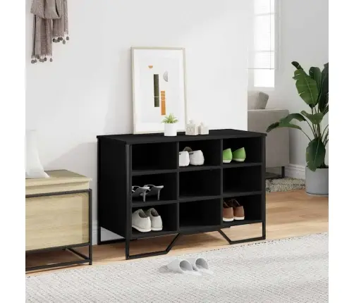 Apavu Skapītis, Melns, 90X38X61,5 Cm, Inženierijas Koks Vidaxl