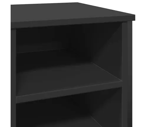 Apavu Skapītis, Melns, 90X38X61,5 Cm, Inženierijas Koks Vidaxl