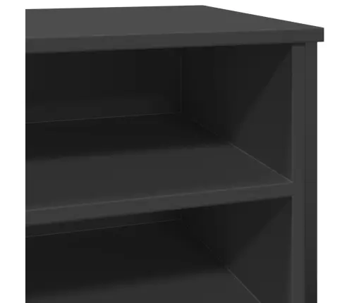 Jalatsikapp, Must, 80 X 38 X 78 cm Tehispuit