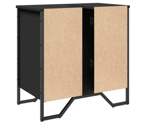 Izlietnes Skapītis, Melns, 60X35X60 Cm, Inženierijas Koks Vidaxl