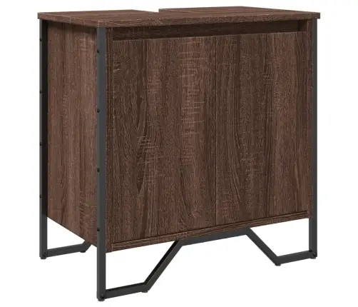 Izlietnes Skapītis, Brūns, 60X35X60 Cm, Inženierijas Koks Vidaxl