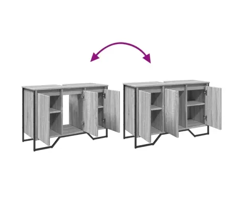 Spintelė Praustuvui, Pilka Ąžuolo, 91X35X60cm Apdirbta Mediena Spintelė Praustuvui, Pilka Ąžuolo, 91X35X60cm Apdirbta Mediena