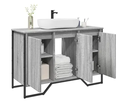 Spintelė Praustuvui, Pilka Ąžuolo, 91X35X60cm Apdirbta Mediena Spintelė Praustuvui, Pilka Ąžuolo, 91X35X60cm Apdirbta Mediena